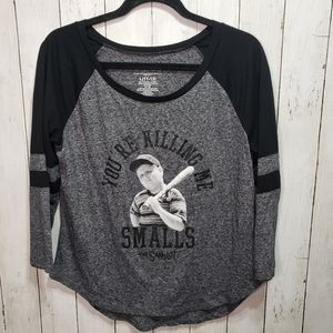 The Sandlot Women's Baseball Black Gray T-shirt